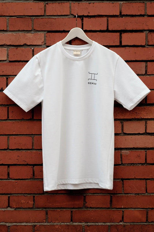 Mens Gemini White Short Sleeve